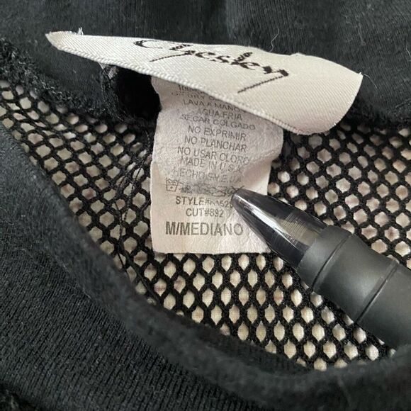 Chesley women netted 3/4 sleeve scoopneck crop top black - Picture 6 of 9